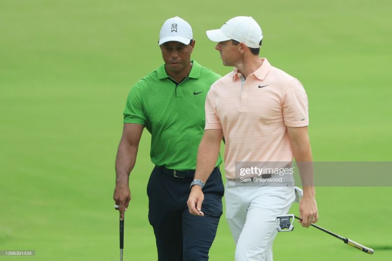 Tiger Woods y Rory McIlroy practicaron juntos, pensando en el Open